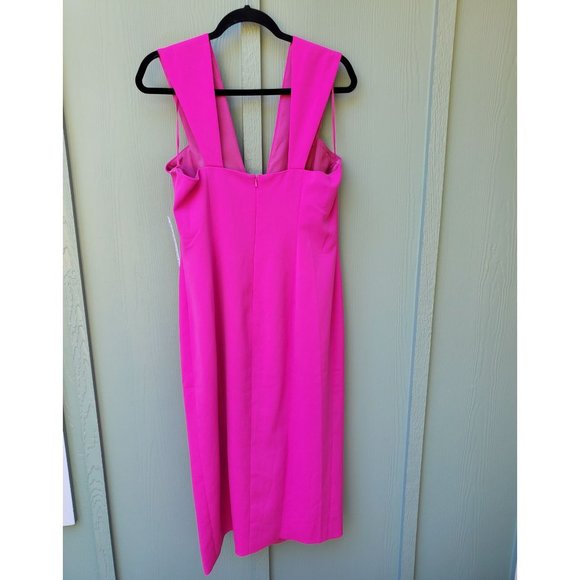 NWT* JAY GODFREY: Lloyd Plunge Neck Midi Dress Sz.12 - Picture 3 of 7